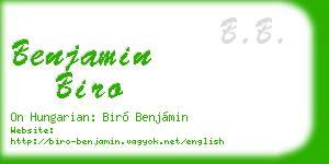 benjamin biro business card