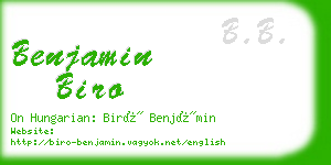 benjamin biro business card